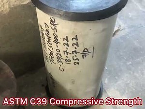 ASTM C39 Standard Teat Method for Compressive Strength of Cylindrical Concrete Specimens #crushing