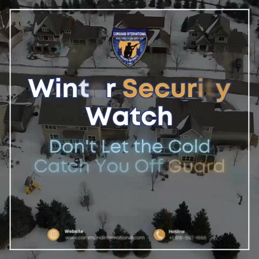 Winter may be beautiful, but it brings unique security risks — from empty homes during holiday travel to shorter daylight hours. Stay protected with Command International Security Services. Contact us today to plan your winter security! #WinterSecurity #PropertyProtection #HolidayTravel #CommandInternationalSecurityServices | Command International Security | Facebook