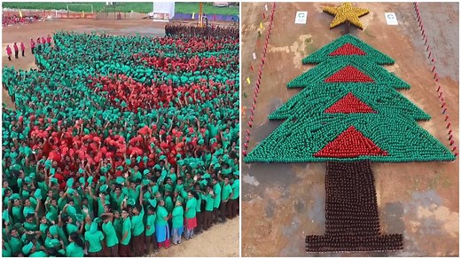 This week the people of Chengannur in Kerala, India made a tree-mendous seasonal effort with 4,030 participants setting a new record for the Largest Human Christmas Tree, at an event organised by Mission Chengannur and Sobhana George | Guinness World Records