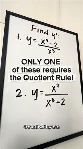 Which one requires the Quotient Rule? #apcalculus #calculus #calculus1 #apcalculusab