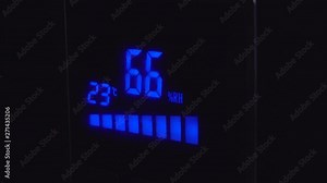 Male hand adjusting settings on an evaporative humidifier, climate control Stock Video