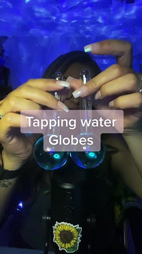 Tapping water globes 🪫 #asmr #chrissy_asmr #asmrwaterglobes #asmrtappingsounds #asmrsounds #trending #viral #fyp #asmrvideo