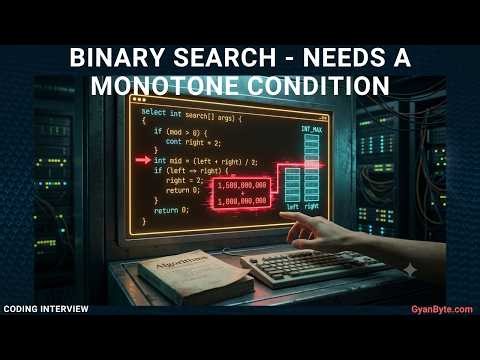 Binary Search Doesn't Need an Array — It Needs a Monotone Condition