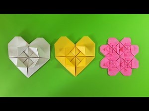 Origami Heart Flower Tutorial (How to fold)