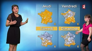 Mélanie Ségard présente le bulletin météo sur France 2