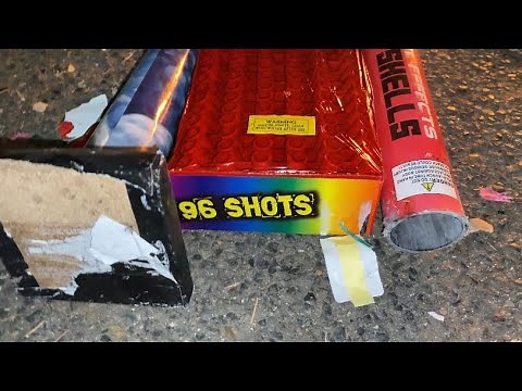 96 shots ‘Firework Fiesta’ 200gram black cat 🐈‍⬛ #fireworks #4thofjuly 🙌