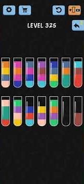 Water Color Sort Level 325 Walkthrough Solution iOS/Android