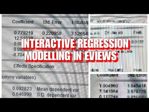 Interactive Regression Modelling (Moderation Effect) in Eviews