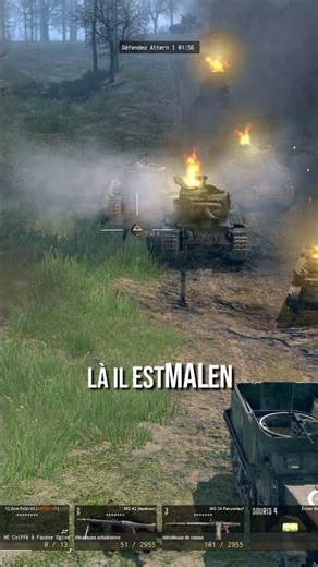 A Jagdtiger obliterates a column of armored vehicles on Gates of Hell