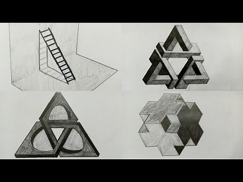 10 Incredible 3d Drawing Tricks ! Easy And Cool Drawing Tricks ! 3d illusion Drawings