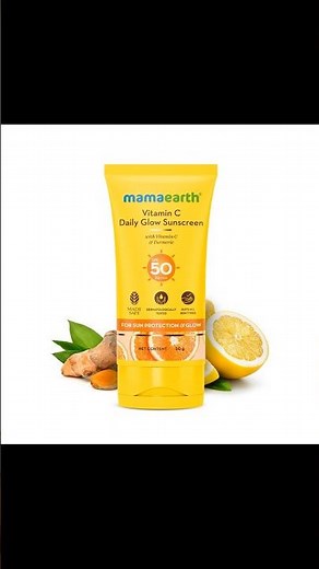 This Sunscreen Protects AND Glows My Skin! Mamaearth Vit C SPF 50 Review 😍☀️💛