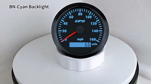 ELING 6 Gauge Set 85mm Speedometer 0-160MPH GPS Gauge Tachometer 8000RPM Meter for Car Tractor Vessels UTV Fuel Level 0-190ohm Water Temp. 0-120℃ Oil Pressure 0-10Bar 0-150Psi Voltmeter 12V