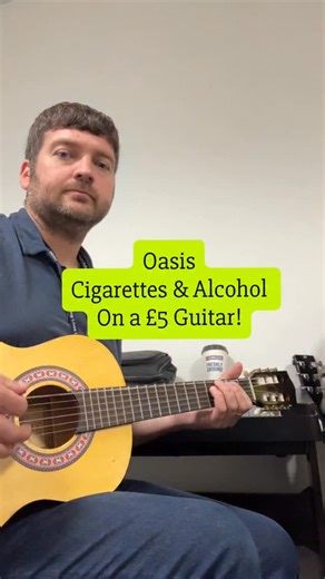 @oasis - Cigarettes & Alcohol - Played on a £5 Guitar #noelgallagher #cheapguitar #guitarriff | Stuart Sidney Guitarist