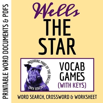 "The Star" by H. G. Wells Vocabulary Activities | Crossword Puzzle | Word Search