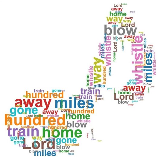 The musical note template Dynamic wordcloud made by WordCloud.Art