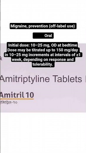 Tab Amitriptyline (10) mg OD