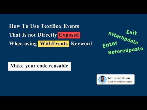 How to use TextBox events that are not directly exposed when using WithEvents keyword
