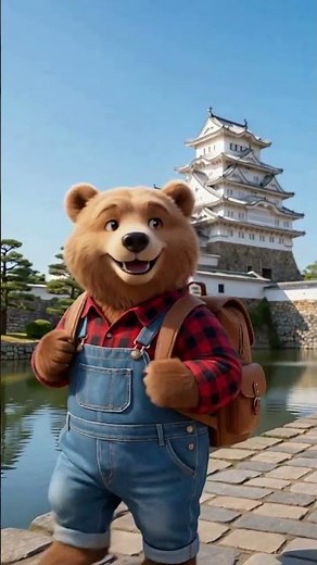 【AI旅】新章・兵庫県編スタート！世界遺産「姫路城」の美しさに大感動するクマトラ🐾🏯 #姫路城 #世界遺産 #兵庫観光 #日本の絶景 #お城巡り #AI動画 #クマトラ #兵庫旅行 #白鷺城