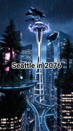 Seattle 2076: The Future of the Emerald City! 🌲🚀 #Seattle