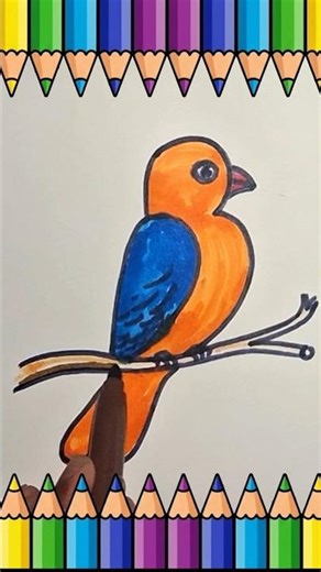 Bird 🐦 drawing tutorial #drawing #shorts