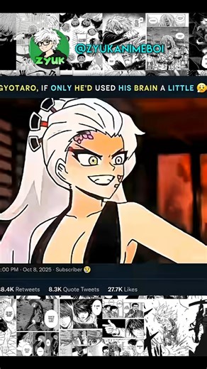 If Gyutaro used his brain 🤣☝🏻 #anime #demonslayer #kimetsunoyaiba #ytshorts #trending