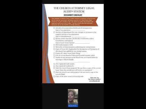 Missing These Church Documents? Legal Audit Checklist to Reduce Risk 📱