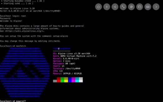 开机两分钟！老ipad借助UTM SE运行Alpine linux arm