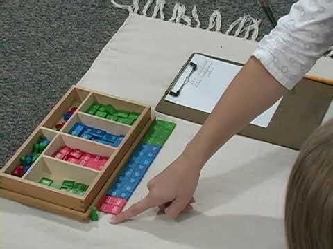 Montessori 1st Introduction of Two-digit Multiplication with the Stamp Game