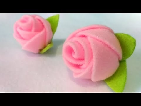 Cara Mudah Membuat Bros Mawar Dari Kain Flanel || How to make a felt rose brooch