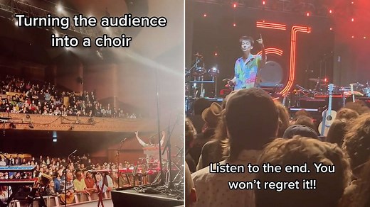 Incredible moment Jacob Collier turns his entire concert audience into a choir