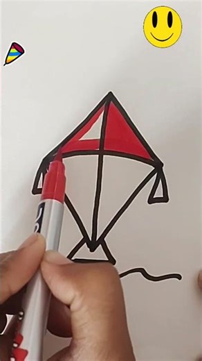 How to draw a kite | Kite drawing #kite #drawing