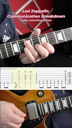 #Tutorial Led Zeppelin Communication Breakdown Intro/Chorus #guitar #guitarlesson #guitartutorial