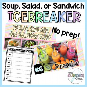 Morning Meeting Activity/Brain Break: Soup, Salad, or Sandwich?