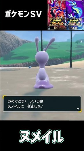 ポケモンＳＶ ヌメラ進化 ヌメイル進化 ヌメルゴン Goomy Sliggoo Goodra