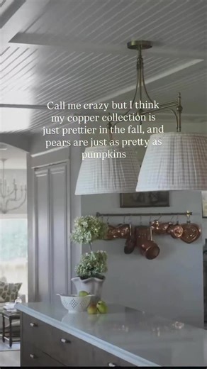 There’s something about copper and pears that just feels like fall. The mix of warm metals and natural fruit adds the perfect rustic charm to any autumn kitchen display. #CopperCollection #FallDecorldeas #CottageStyleKitchen #CozyAutumnHome #RusticFallDecor #VintageHomelnspo #Cottagestyle #homeaesthetic | Mylittlewhitebarn