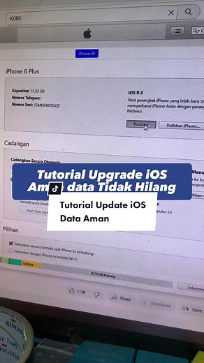 Tutorial Upgrade iOS untuk iPhone 6 Plus
