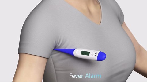 Boncare 10 Seconds Oral Thermometer for Adults and Kids - Accurate & Safe Rectal Thermometer for Baby with Fever Alarm, Digital Thermometer (Light Blue)