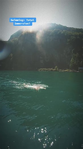 What's Total Immersion about? It's a method when swimmers move through the water in a highly efficient way rather than trying to beat the water into submission. Not everyone can become an Olympic swimmer, but everyone can learn how to swim in an efficient way. It is called fishlike swimming instead of human swimming. What's the difference? Humans have a tendency to flail around, to struggle for breath, and to exhaust themselves by pushing against the water. Fishlike swimming is relaxed and aerod