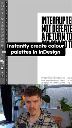 Instantly create colour palettes using InDesign.
