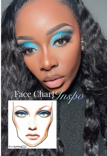 Here’s my first try at a Mac Face chart— I call this look Midnight swim 🏊‍♀️ How did I do? 🤭