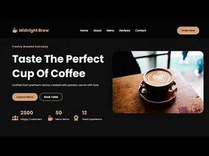 Responsive Coffee Shop Website Using HTML CSS & JavaScript ☕