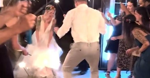 Groom accidentally lights his bride on FIRE