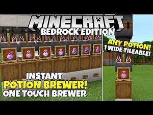 Minecraft Bedrock: INSTANT Potion Brewer! One Touch Tutorial! MCPE Xbox PC Ps4