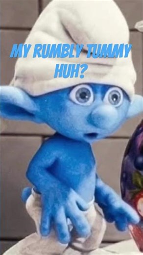 clumsy smurf tummy rumble #clumsy #shorts