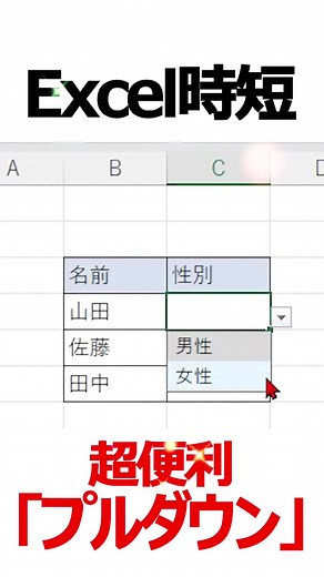 エクセルで簡単にプルダウン選択肢を作成する方法