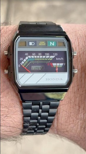 🛵90s Honda Motorcycle Tachometer Watch !! #honda #tachometer #watch #shorts #innovation #90s #80s