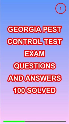 Georgia pest control test EXAM QUESTIONS AND ANSWE