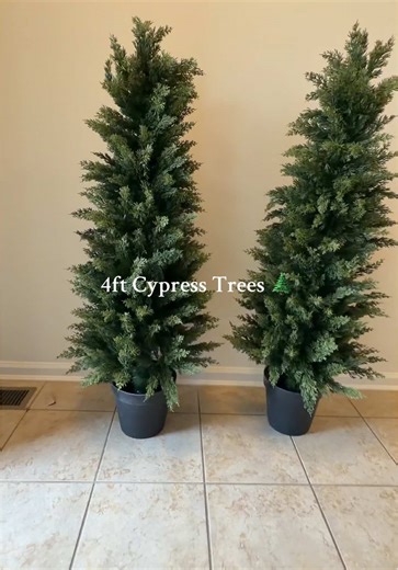 These cypress trees look SO REAL! they are the perfect little Christmas tree decor my home needs. #artificialtree #cypresstrees #faketree #christmastree