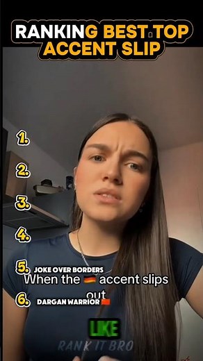 Ranking Best Top Accent Slip #ranking #memes #funny #tiktok