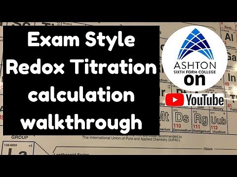 Redox titration calculations for OCR A level Chemistry